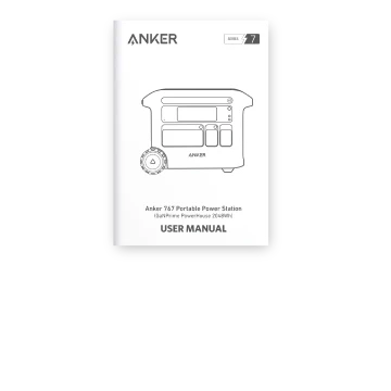 Anker portable power station user manual on a white background