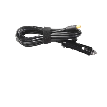 Car charger cable with plug on a white background